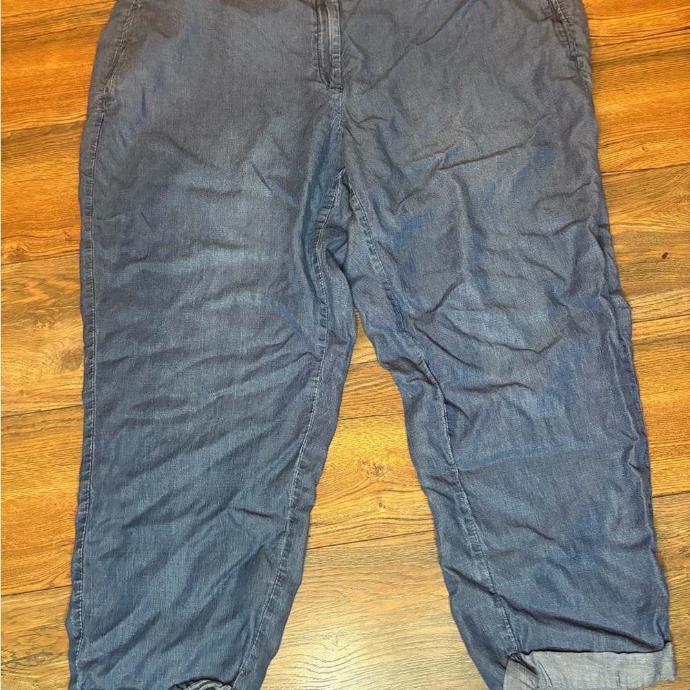 J. Jill Indigo Denim Trousers